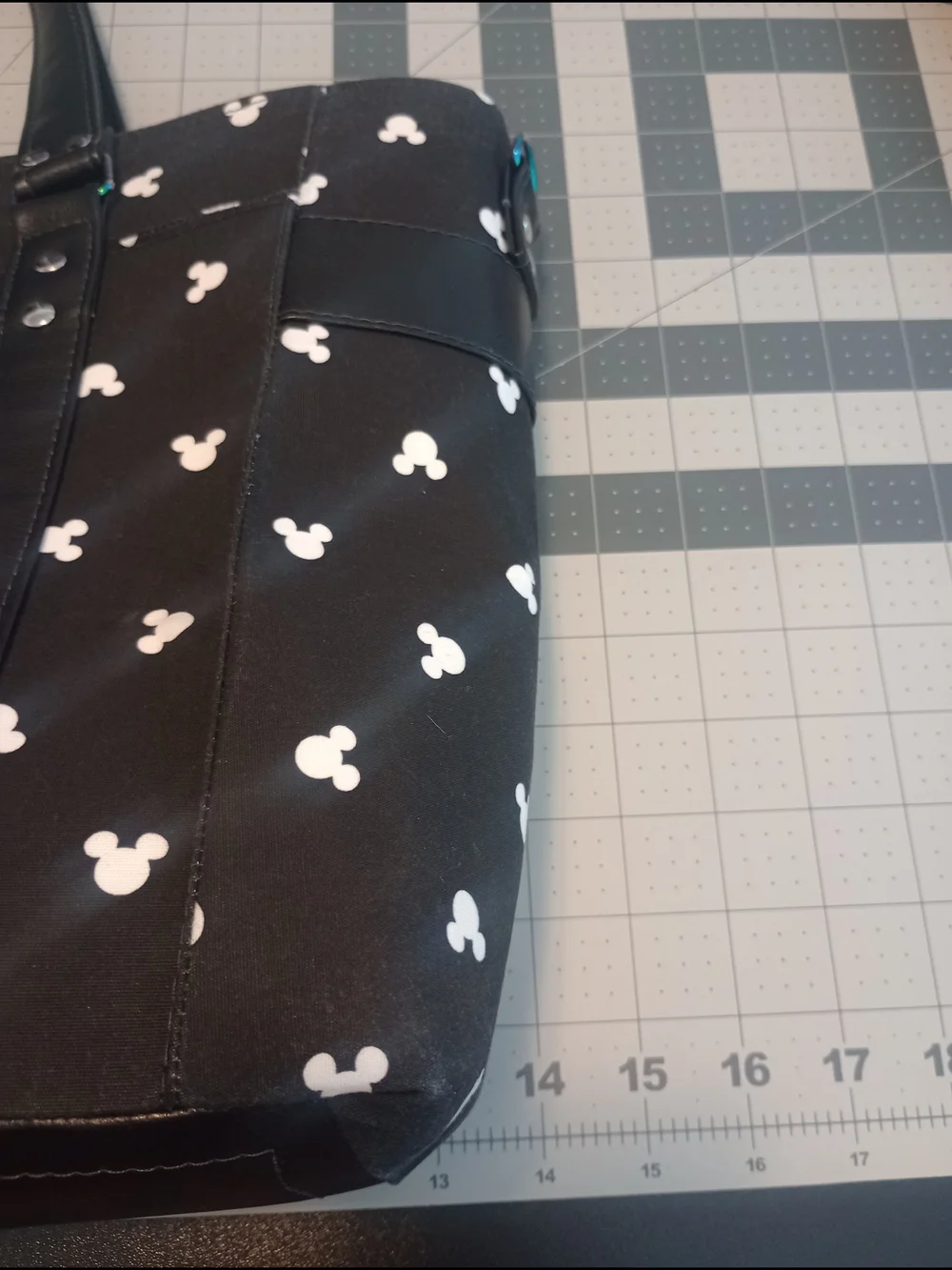 Handmade Mickey Mouse Tote With Heart Charms, Handbag, Birthday, Christmas, Gift